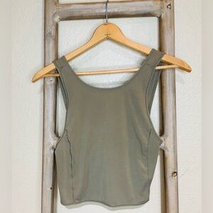 Lululemon Power Pivot Training Tank • Olive Green • Reversible • Cropped